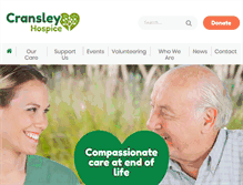 Tablet Screenshot of cransleyhospice.org.uk